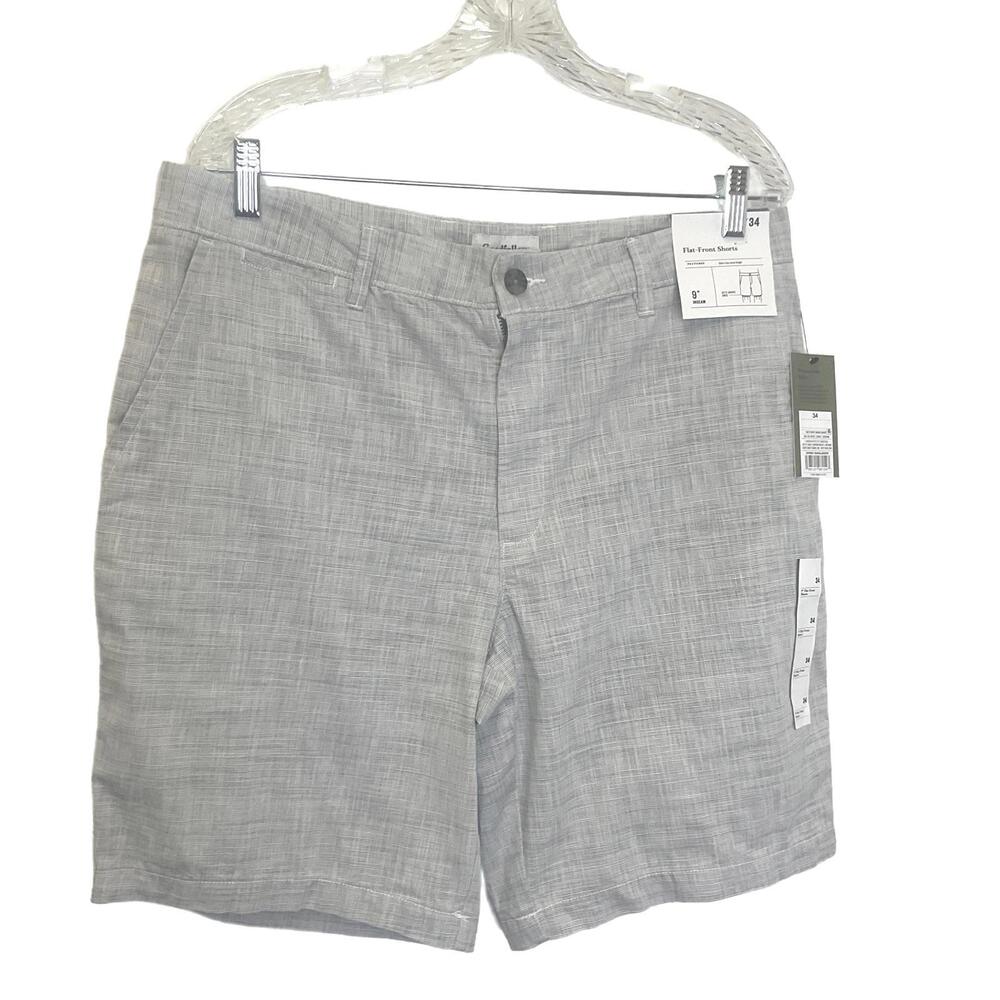 Brand New Goodfellas Men's Size 34 Flat Front Shorts 5" Inseam Gray